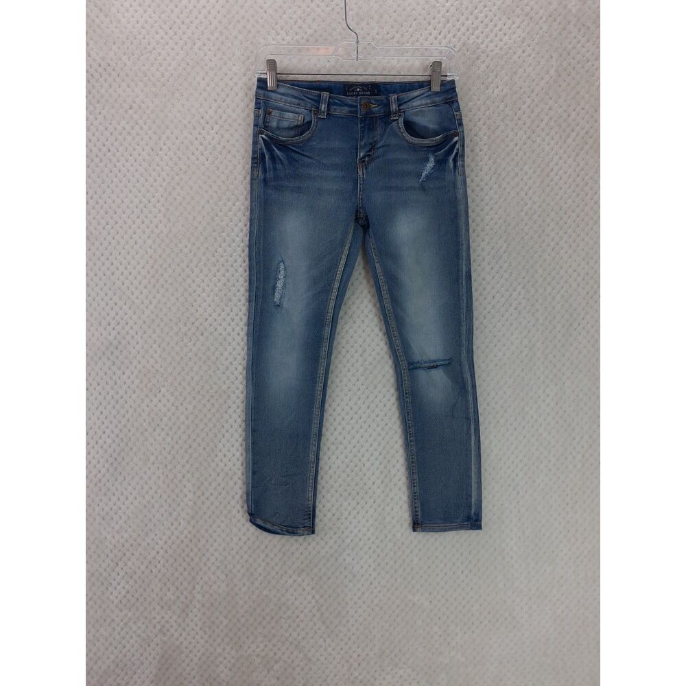 Lucky Brand Zoe Skinny Jeans Youth Girls 12 Medium Wash Stretch Adjustable